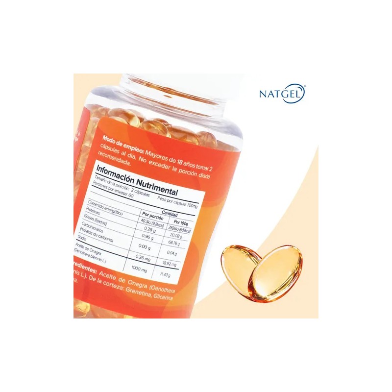 Aceite De Onagra (Prímula) 120 Softgels De 700mg Natgel