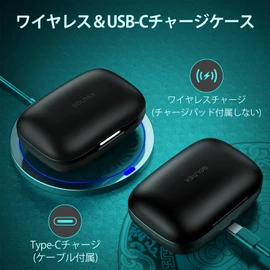 GOLREX Bluetooth Wireless Earphones, Over-the-Ear Earphones, Up to 40 Hours of Playback, Hi-Fi Sound Quality, AAC Compatible, LED Display, No Physical Buttons, No Falling Off, Comfortable Wear