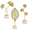 Abirdflyer Gold Leaf Home Decor, Metal Leaf Tabletop Ornament, Set