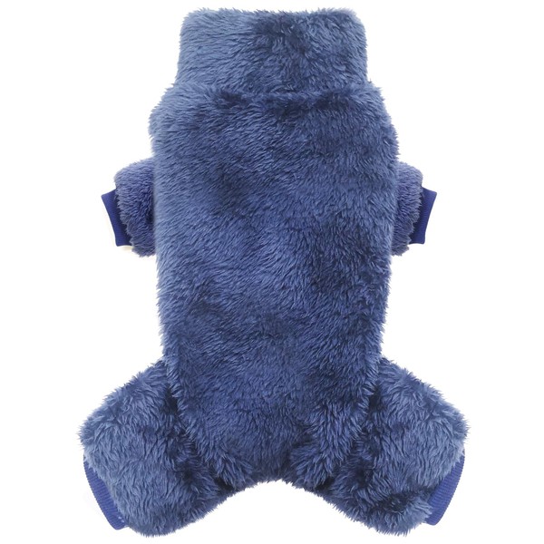 Idepet Velvet Dog Pajamas, Turtleneck Dog Sweater Fuzzy Plush Onesie