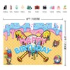 INRUI Ice Cream Drip Baseball Birthday Photography Backdrop 6x4FT