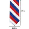 tiemart Striped Tie (Red, White and Blue Striped Tie)