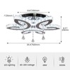 FRIXCHUR 20.4" Crystal Ceiling Light Modern LED Crystal Chandeliers Large