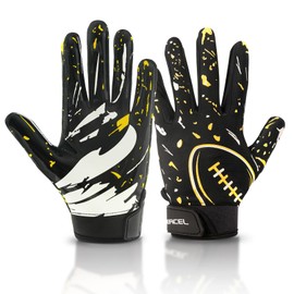 ATERCEL Youth Football Gloves Kids Sticky Receiver Gloves Grip Football Glove for Boys Girls