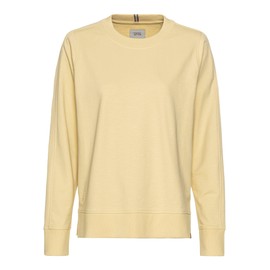 camel active Women's Crew Neck Sweatshirt Made of Pure Cotton, vanilla, M