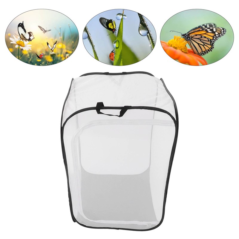 Butterfly Cage Seedling Transparent Breeding Cage Good Ventilation Collapsible Mesh