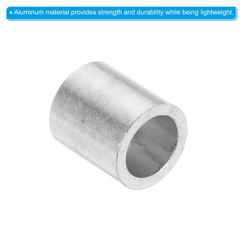 sourcing map 5/16" 8mm Aluminum Crimping Loop Sleeve Single Round