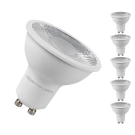 Crompton Lamps LED GU10 Spotlight 5W Thermal Plastic 3000K Warm White 38° Clear (50W Eqv)
