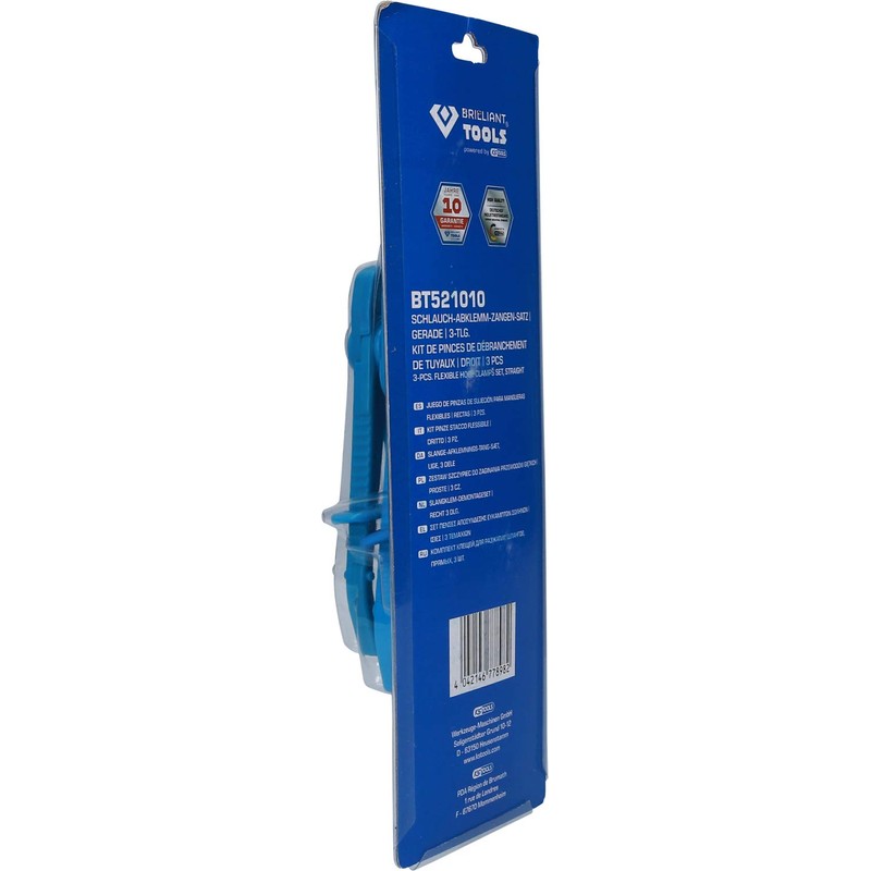 BRILLIANT TOOLS BT521010 Hose Clamp Pliers Set, Straight, 3-Piece [Powered