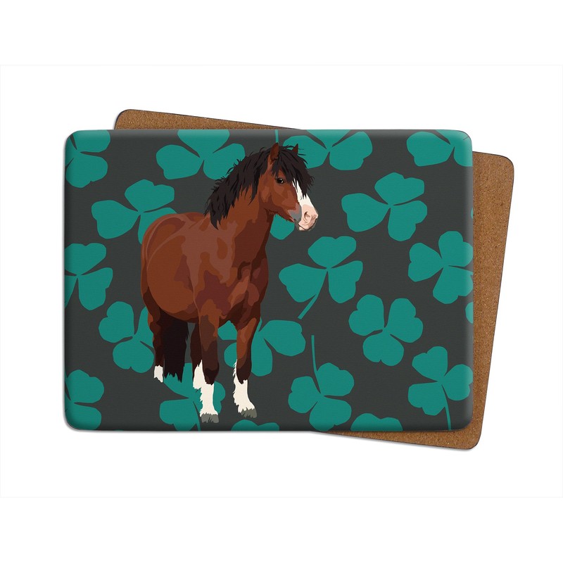 Leslie Gerry Animal Placemats Set of 4 Cow Horse Rooster