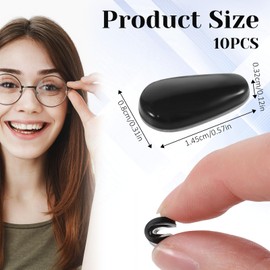 Eyeglass Nose Pads, 3.2mm Thickness Adhesive Anti Slip Eyeglasses Nose Grips Soft Silicone Nose Pad Cushion for Eyeglasses and Sunglasses (5 Pairs, Black)