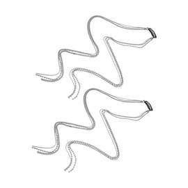 Baluue 2pcs Punk Tassel Chain Clips for Women Ponytail Accessories Eye-catching Design for Weddings and Parties Hair Styling for Girls