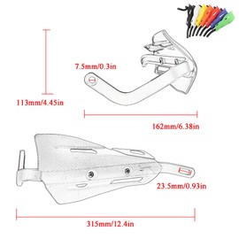 PowerMotor Dirt Bike Handguards,Motorcycle Hand Guards Matte Finish For Universal 7/8" 22mm and 1 1/8" 28mm ATV Motorbike Motocross Supermoto Racing Dirt Pit Bike(Black)