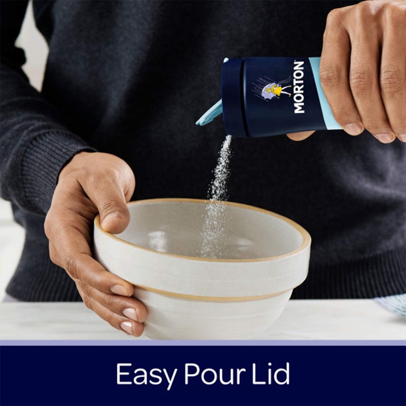 Morton Sea Salt, Fine, (17.6 oz), 12-Pack, All-Natural, Perfect for