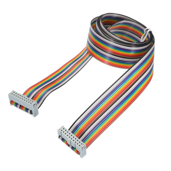 MECCANIXITY 1 Pcs 20 Pin Flat Rainbow Ribbon Cable FC/FC