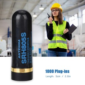 Walkie Talkie Antenna Acouto SMA Male Connector SRH-805S Two-Way Radio Antenna High Gain Flexible Elastic Walkie Talkie Radio 5cm