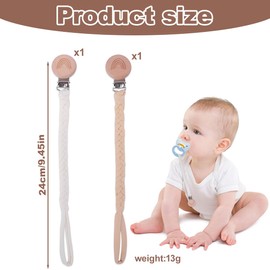 OUDQFCJ 2 Pack Baby Schnullerkette Clip, Schnullerkette Stoff, Cup Catcher, Trinkbecher Halteriemen für Kinderwagen/Babytrage/Autositz, Schnullerkette Junge & Mädchen, Schnullerband