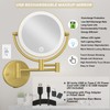 LEDOOLE Make up Mirror Wall Mounted with Lights and 10X