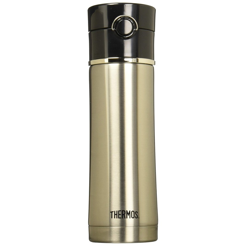 Thermos 16 Ounce Stainless Steel Vacuum Insulated Drink Bottle, Black