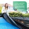 UIRWAY 15 Ft Round Pool Cover with Reflective Strips, Swimming