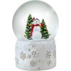 San Francsico Music Box 120MM Snowman Snow Globe with White Snowflake Base by The San Francisco Music Bo