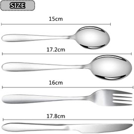 Acehome Cutlery Set with Portable Pouch Case, Stainless Steel Flatware Camping Utensil Set with Neoprene Bag for Outdoor Travel Picnic Office School Lunch Box (Sky Blue)