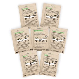 Herbal Tea Seeds Variety 7 Pack - 100% Non GMO – Includes Catnip, Chamomile, Lavender, Mint, Lemon Balm, Bee Balm, Echinacea. Medicinal Seeds for Planting in Your herb Garden