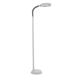 Bedford Home Floor Lamp - Full Spectrum Natural Sunlight Lamp with Bendable Neck - Reading, Craft, Studying, and Esthetician Light (Beige)