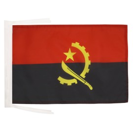 Angola Flag 18'' x 12'' cords - Angolan SMALL flags 30 x 45cm - Banner 18x12 in - AZ FLAG