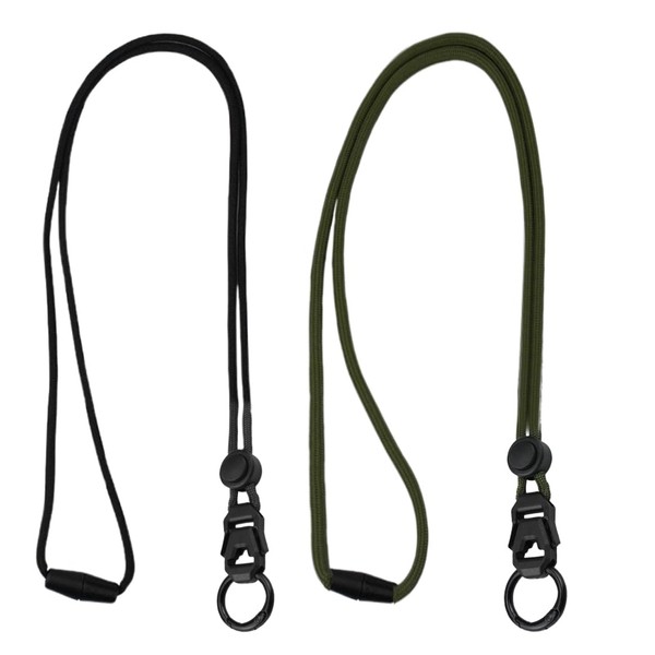 Pack of 2 Neck Lanyard Strip, Round Cord, Paracord Lanyard