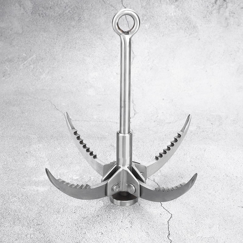 Leapiture Grappling Hook, Stainless Steel Folding Claws, Non-Slip Climbing Claw,