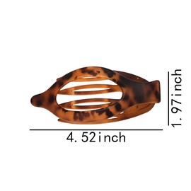 French Flat Hair Clips for Women Large Flat Claw Clips for Thick Thin Hair Accessories for Girls Black Duck Billed Hair Clips for Girls Pins for Girls 2 Pcs Non-slip Hair Jaw Clips for Long Hair