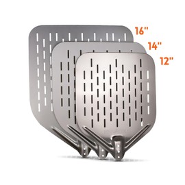 PINNACOLO 16 Inch Perforated Aluminum Pizza Peel with Handle - Lightweight and Premium, Perfect for Homemade Pizza, Bread, and Pastries