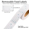 2 Rolls 1000 Labels Removable Food Labels, Waterproof Self-Adhesive Freezer