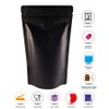 RIGHTPAK Stand Up Pouch Black Matt 25 Pieces 16cm x