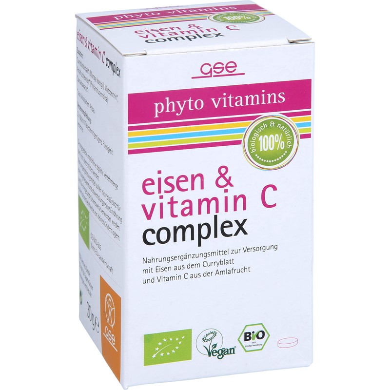 phyto vitamins Eisen und Vitamin C Complex Bio, 60 St.