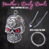 HDD Biker Skull Ruby Red Motorcycle Ride Gremlin Bell Gift
