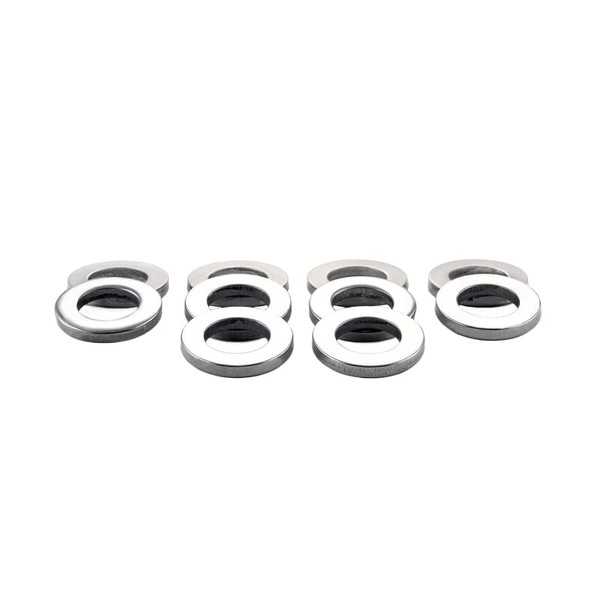 MCGARD 78713 Stainless Steel Cragar Center Hole Mag Washer - Pack of 10,Silver