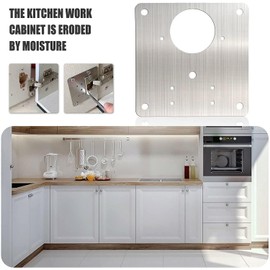 BSBMIEQM Cabinet Hinges Repair Plate,Stainless Steel Hinge Repair Brackets Kit,Kitchen Cupboard Door Hinge Repair Plate Kit Includes Fixing Screws,Protect Wooden Kitchen Cabinet Door,Furniture(4 PCS)…