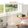 15" Round Beige Plastic Placemats Set of 8, Waterproof Table