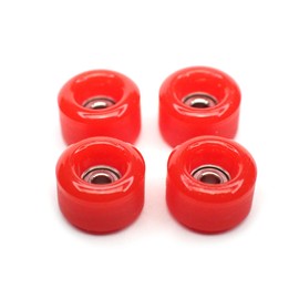 SPITBOARDS Fingerboard Urethane Wheels 60D with Real Ball Bearings Professional CNC Quality - Red