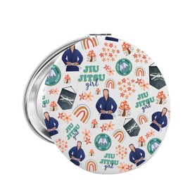 FAADBUK Jiu Jitsu Lover Gift Jiu Jitsu Team Gift Jiujitsu Coach Gift Jiu Jitsu Girl Makeup Mirror for Her (Jiu Jitsu Mirror)