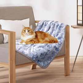 Gorgelly Dog Blanket, Soft Fleece Pet Blanket for Small & Medium-Sized Dogs & Cats, Fluffy Cat Blanket, Washable Sofa-Protecting Dog Throw, Pack of 3, 80 x 60 cm