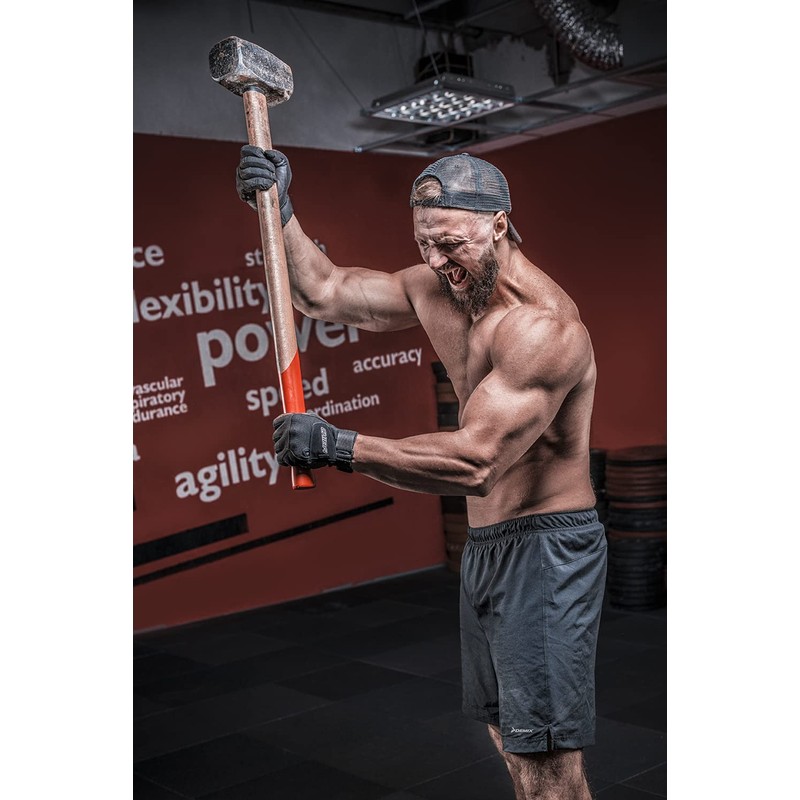 Chiba Herren Handschuh Strongman Gripper, Schwarz, L, 44102