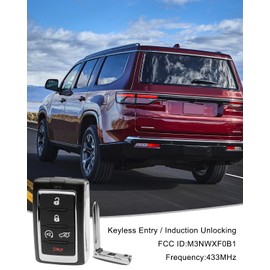 EMIHO Remote Key Fob Keyless Entry Fit for Jeep Grand Cherokee L Wagoneer 2021-2023 FCC ID M3NWXF0B1 Replace 68469565 68377534, Car Smart Key Fob Replacement 433MHz 5 Buttons