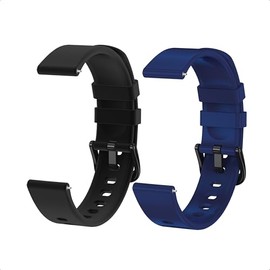 Runlio T115 Fitness Tracker, 1.47 Inch Touchscreen Smartwatch Replacement Bands, Adjustable Replacement Straps Fitness Tracker NOT for ID115Plus HR, ID115U, ID115UHR (Black Blue)