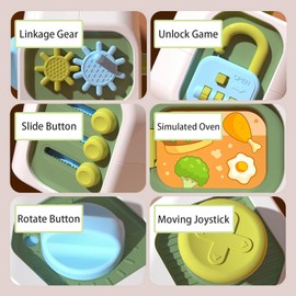 WIIBAAHO Montessori Toys for 1 Year Old, Busy Board Sensory Activities Educational Travel Toys for Toddler, Gifts for 1 Year Old Girl Boy