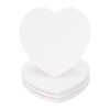 sourcing map 4Pcs Absorbent Coasters White Marble Heart Shape Coaster