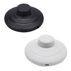 RecDec 2 Pack Floor Lamp Foot Switch Replacement Black and White Foot Pedal Switch ON Off Push Button for Dimmable Floor Standing Tall Lamp Living Room LED Standing Lamp Power Supply Cable