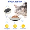 4 Pack Cat Food Bowl Whisker Friendly,Anti Whisker Fatigue Cat